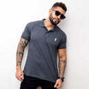 Kit 2 Camisas Polo Preta e Cinza Chumbo