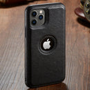 Capinha de Couro para iPhone (11, 11 Pro, 11 Pro Max, 12, 12 Pro, 12 Pro Max, 12 Mini, X, XR, XR Max, Xs, Xs Max)