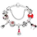 Pulseira Feminina com Berloques Mickey e Minnie - Online USA Shops