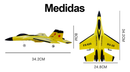 Avião Inquebrável de Controle Remoto Infantil Profissional - Aircraft