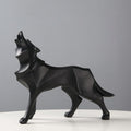 Escultura de Lobo Geométrico